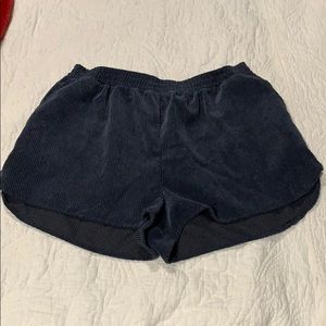 Navy corduroy shorts